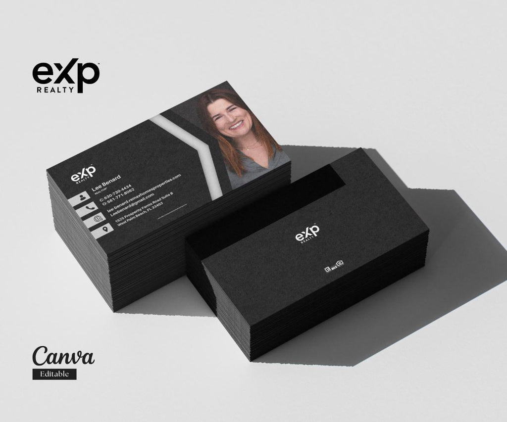 Exp Realty Double-Sided Business Card Template | Editable Canva Realtor Card | Modern Real Estate Agent Branding | Exp Realty Design