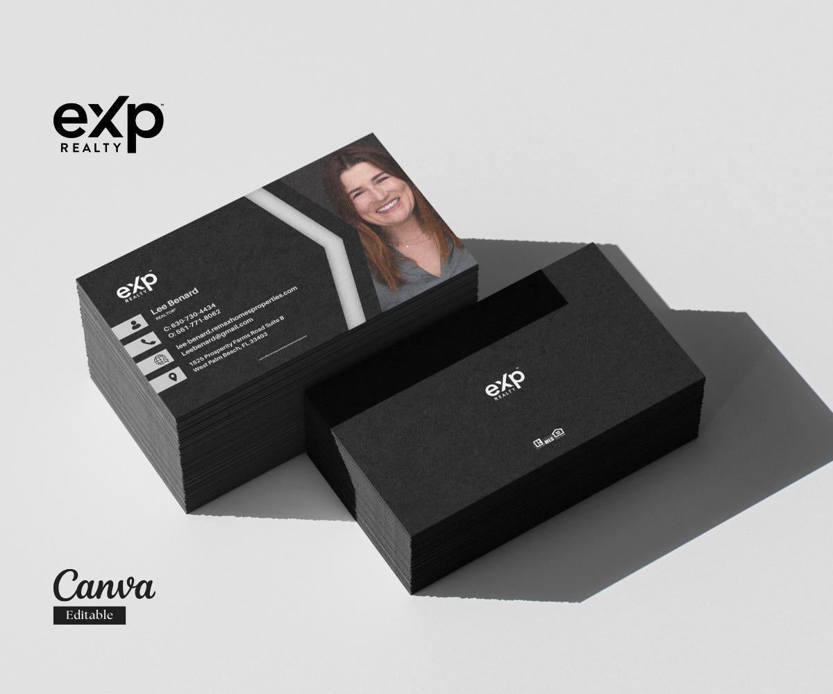 Exp Realty Double-Sided Business Card Template | Editable Canva Realtor Card | Modern Real Estate Agent Branding | Exp Realty Design