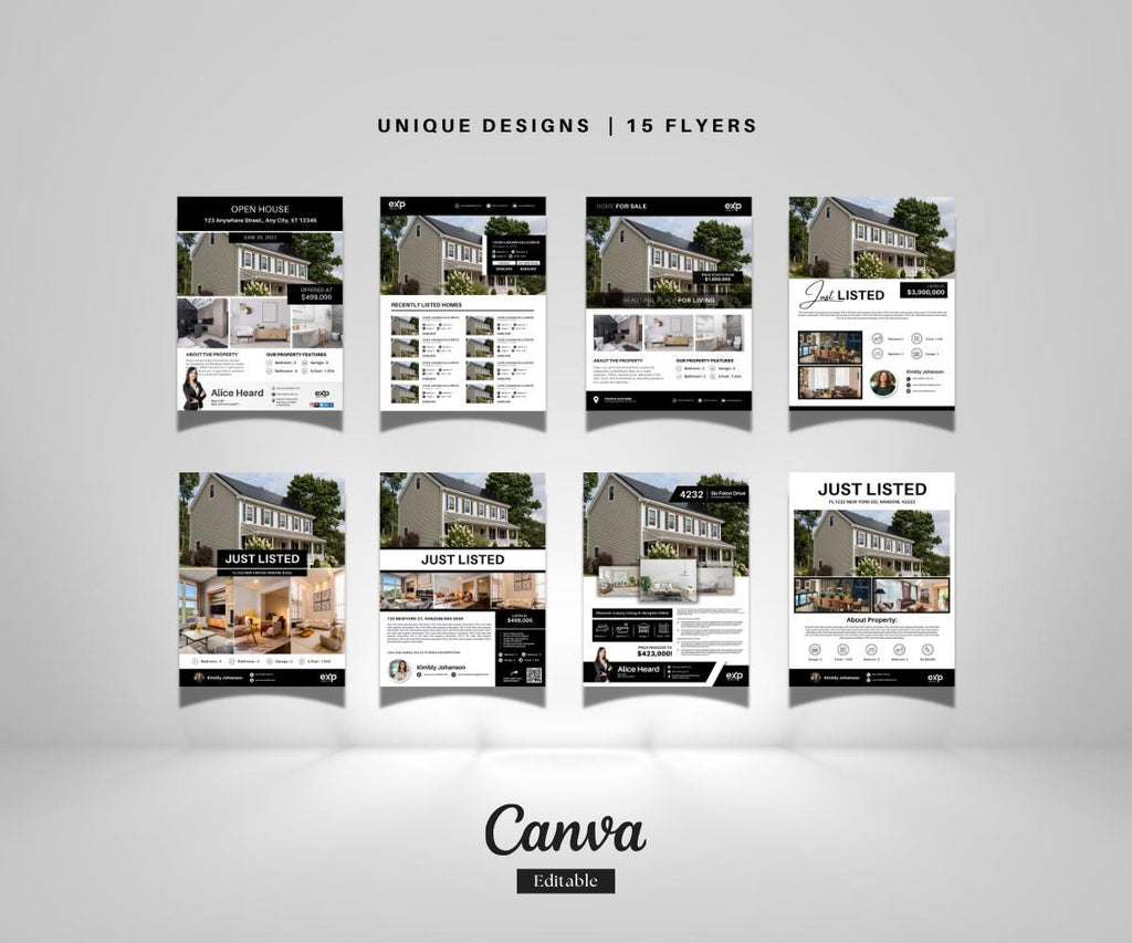 EXP REALTY Real Estate Flyer Template | Editable in Canva | Just Listed, Open House & More | Exp Realty Canva | Ready to print