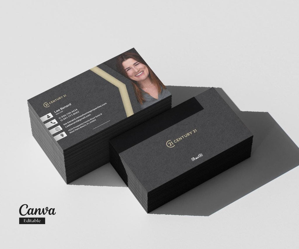 Century 21 Business Card Template | Real Estate Agent Editable Design | Digital Download