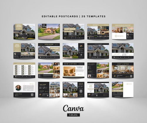 25 Modern Century 21 Real Estate Postcards | Realtor Marketing Templates | Editable Canva Design | Canva