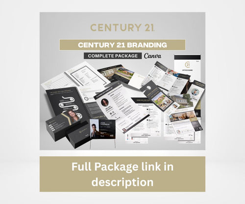 Century 21 Facebook Banner Templates (4 Pack) | Real Estate Social Media Covers | Editable Canva Designs for Realtors