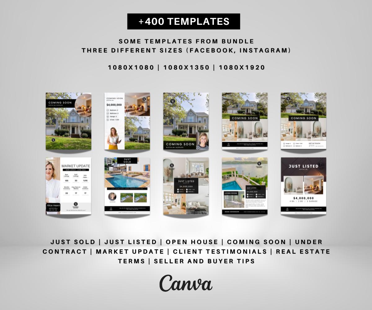 Coldwell Banker Luxury Real Estate Social Media Bundle | Just Listed, Just Sold, Open House, Market Update, Seller & Buyer Tips