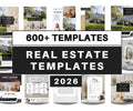 Real Estate Social Media Templates 2026 | Just Listed Post | Just Sold Post | Market Update Post | Real Estate Terms Post | Canva