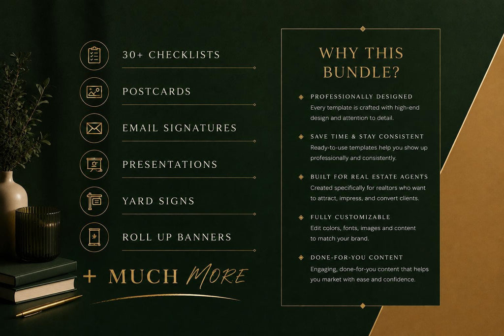 Real Estate Templates | Seller Guide, Listing Presentation, Social Media, Marketing Materials, Realtor bundle