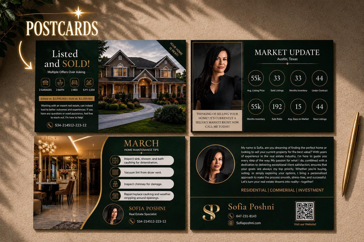 Real Estate Templates | Seller Guide, Listing Presentation, Social Media, Marketing Materials, Realtor bundle