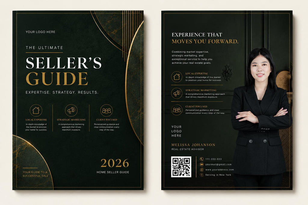 Editable Buyer & Seller Guide Bundle | 18 Page Real Estate Guide | Canva Template | Realtor Listing Presentation Kit