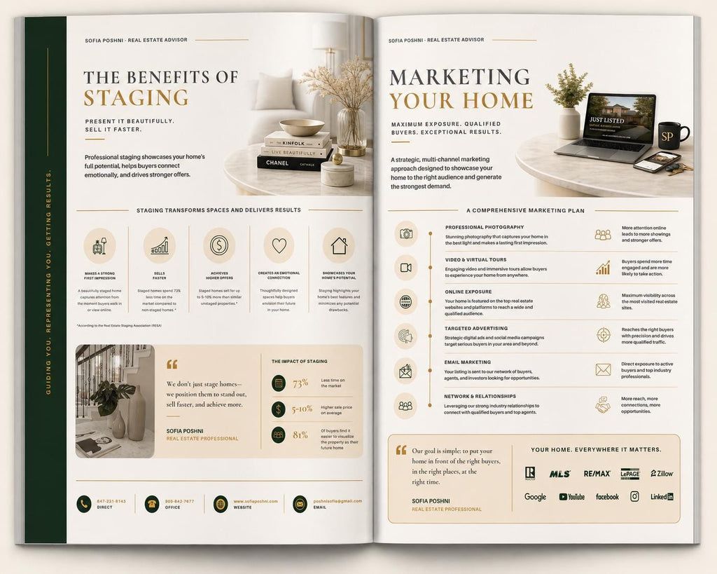 Editable Buyer & Seller Guide Bundle | 18 Page Real Estate Guide | Canva Template | Realtor Listing Presentation Kit