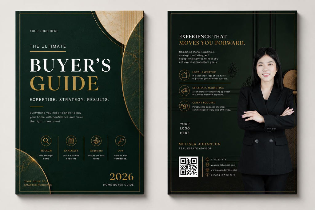 Editable Buyer & Seller Guide Bundle | 18 Page Real Estate Guide | Canva Template | Realtor Listing Presentation Kit
