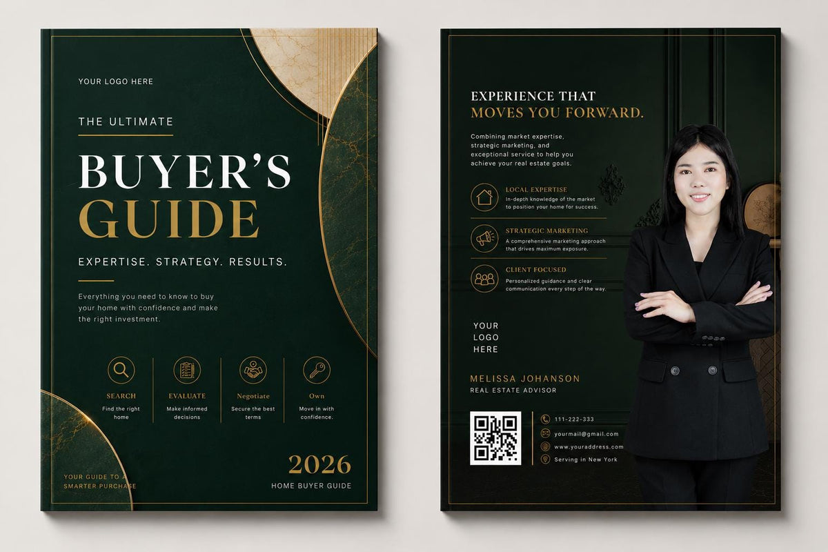 Editable Buyer & Seller Guide Bundle | 18 Page Real Estate Guide | Canva Template | Realtor Listing Presentation Kit