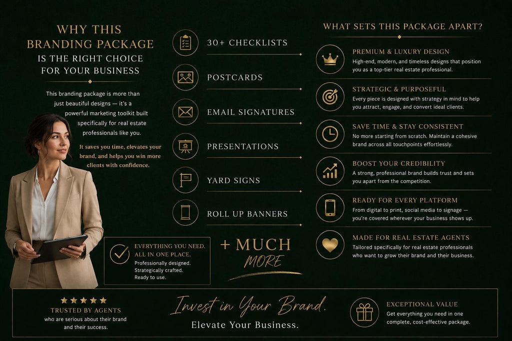 Real Estate Templates | Seller Guide, Listing Presentation, Social Media, Marketing Materials, Realtor bundle