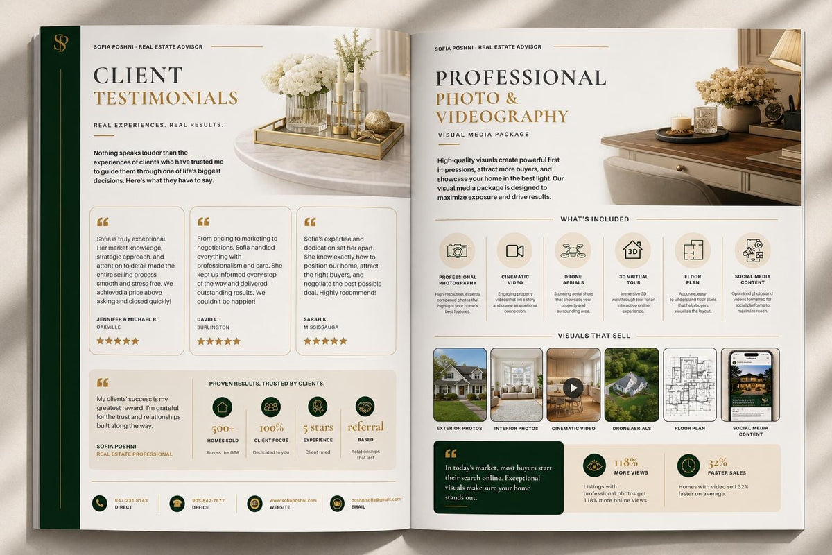 Editable Buyer & Seller Guide Bundle | 18 Page Real Estate Guide | Canva Template | Realtor Listing Presentation Kit