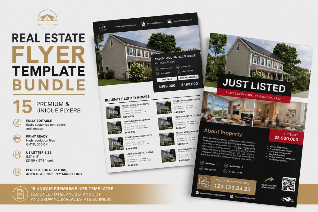 Real Estate Templates Canva, Real Estate Marketing, The Largest Curated Real estate Collection
