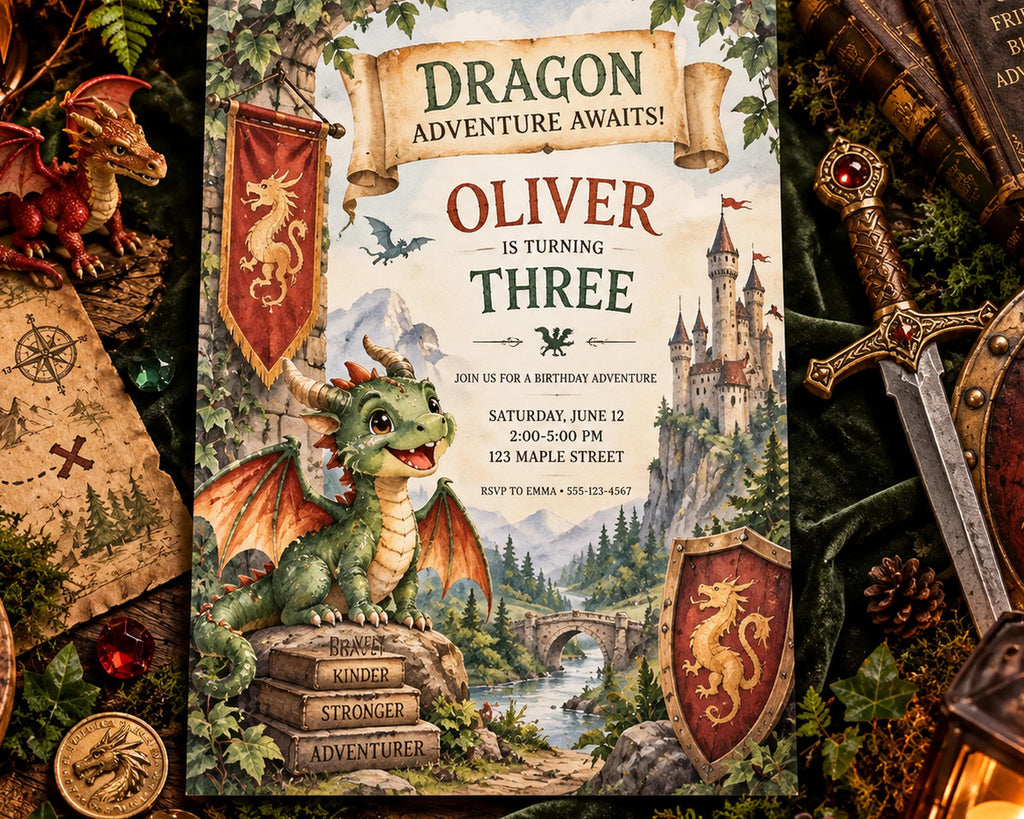 Dragon adventure awaits! Oliver is turning three