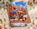 The image is a birthday invitation for a child named Oliver, who is turning three years old. The invitation features a fireman character and includes details about the birthday party, such as the date, time, location, and RSVP information.
