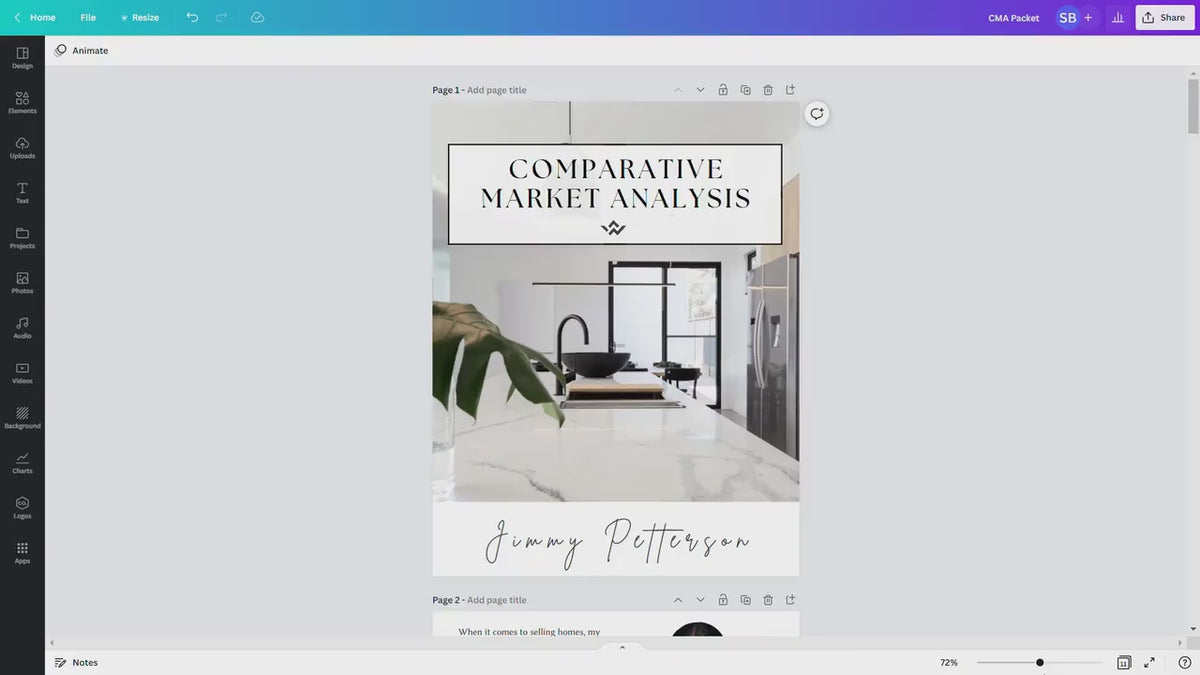CMA Real Estate | Realtor CMA Packet | CMA Template | Canva Realtor | Real Estate Sellers Packet| Comparative Market Analysis | Realtor Tool