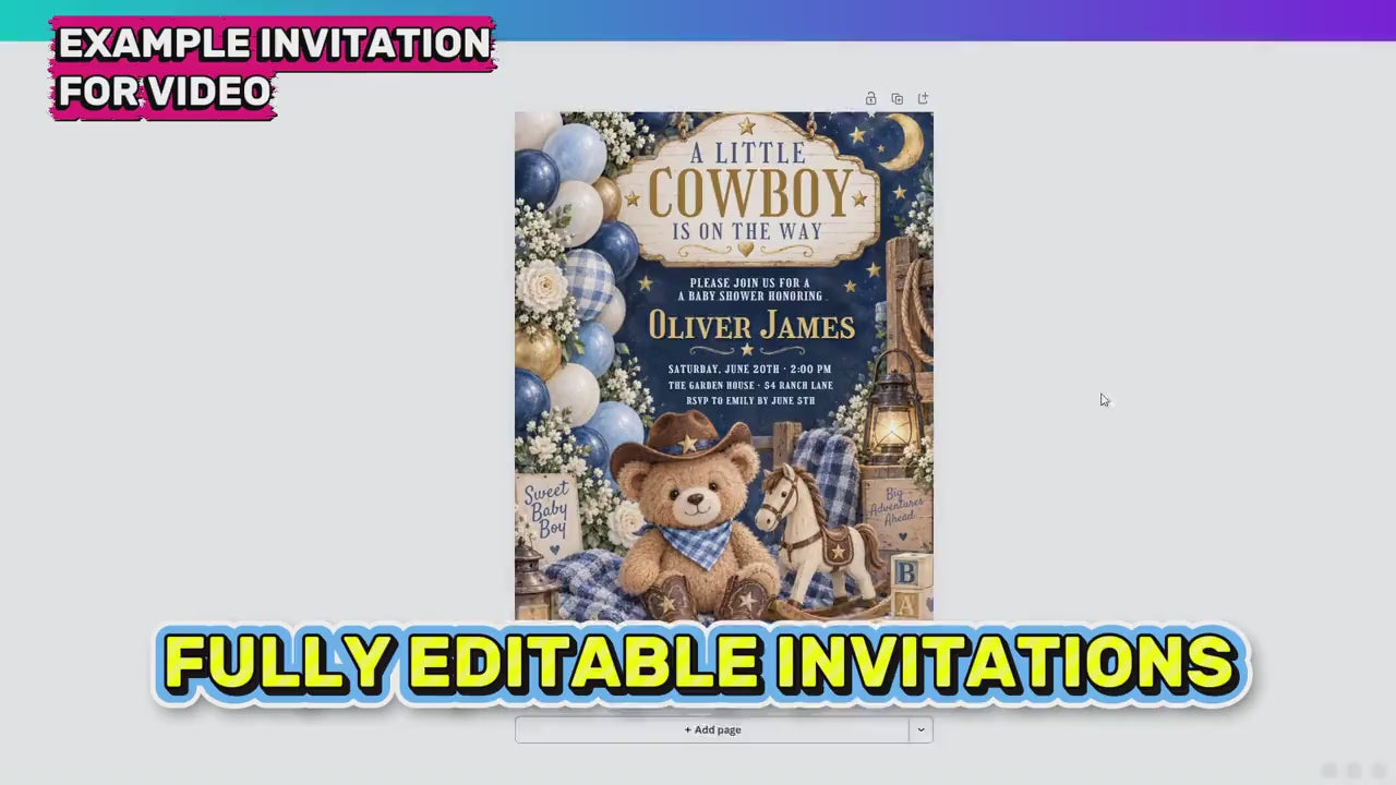 Garden Tea Party 5th Birthday Invitation for Girl, Editable Canva Template, 5x7